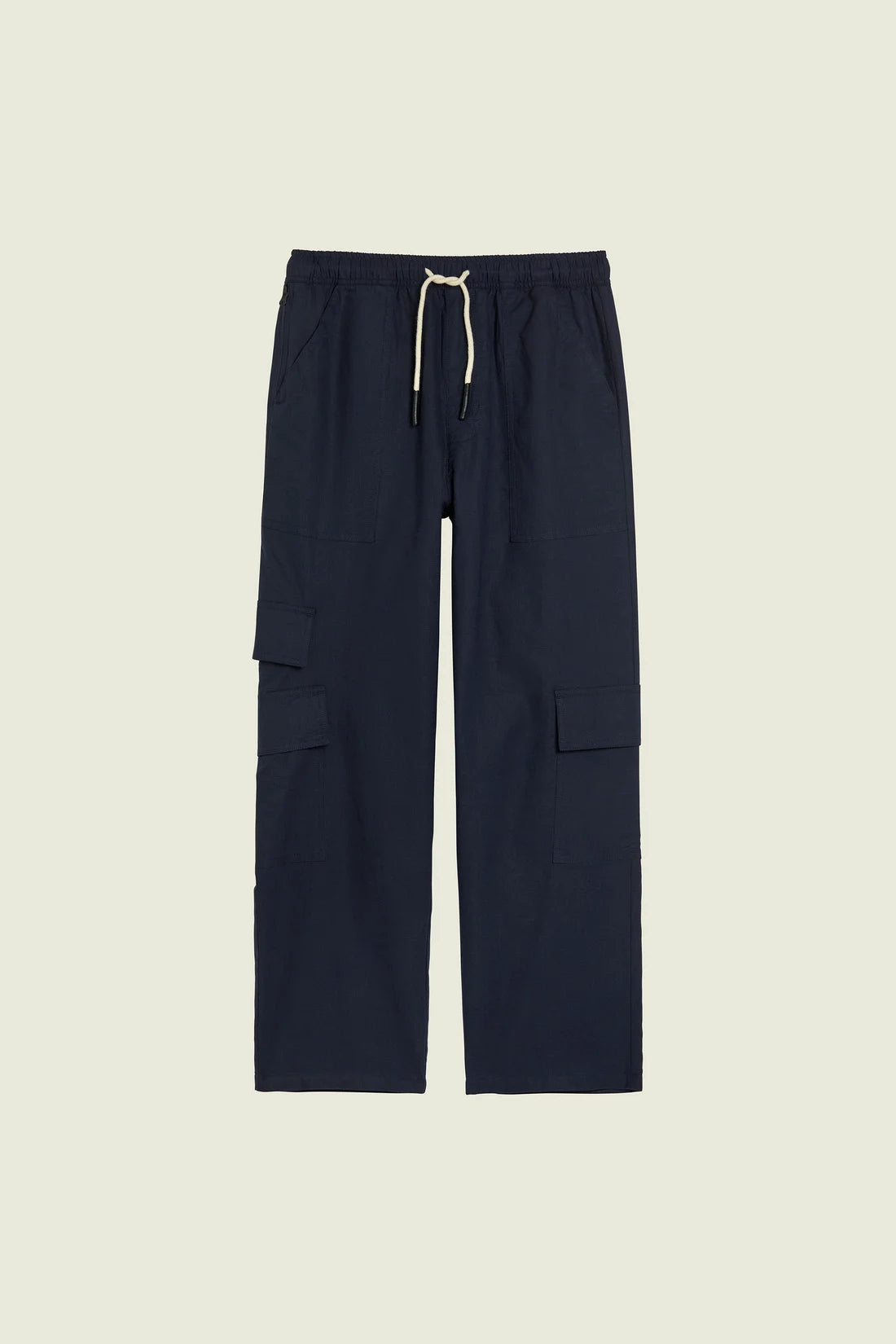 Navy Cargo Linen Pants