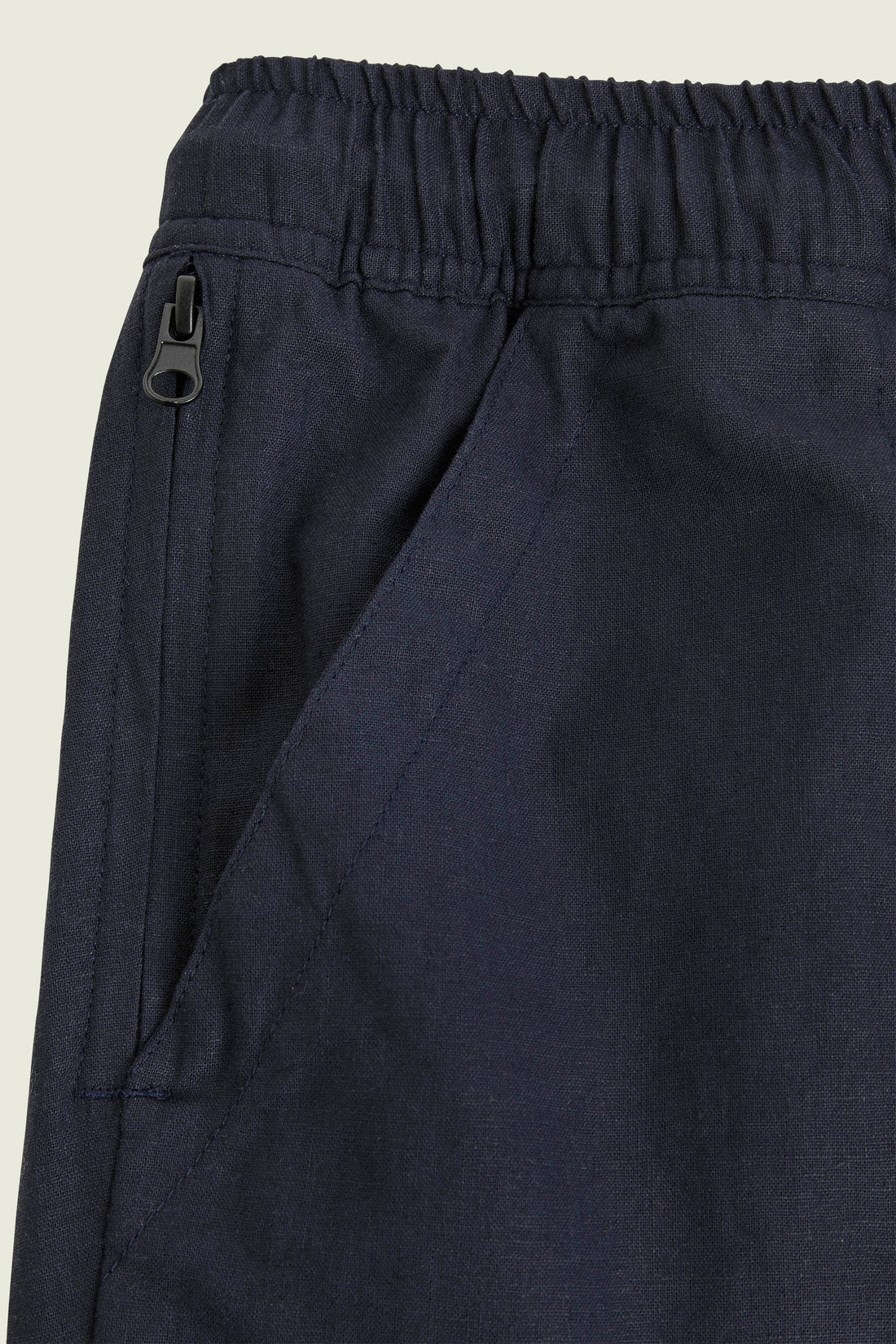 Navy Cargo Linen Pants