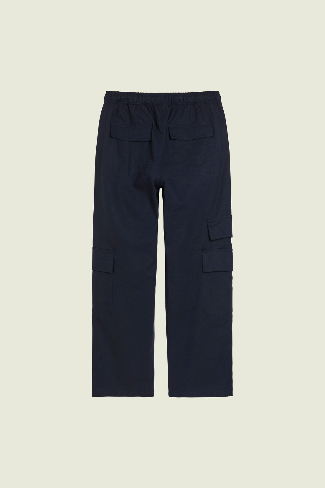 Navy Cargo Linen Pants