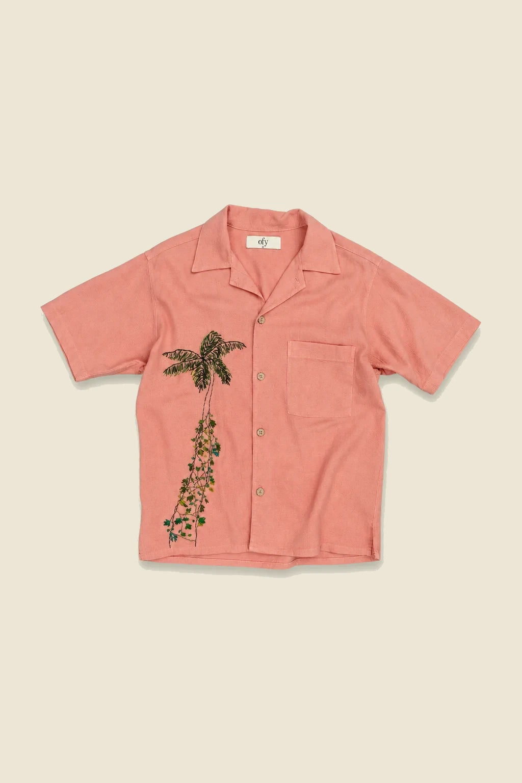 Crinkle S/S - Leafy Palm