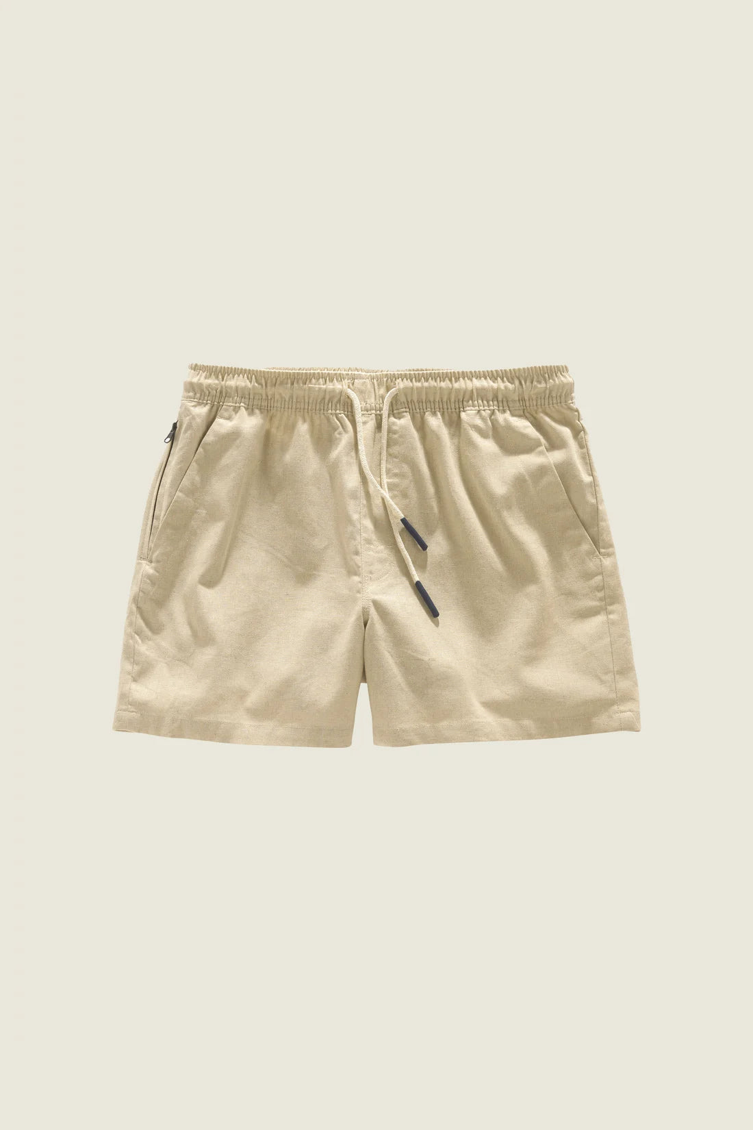 BEIGE LINEN SHORTS