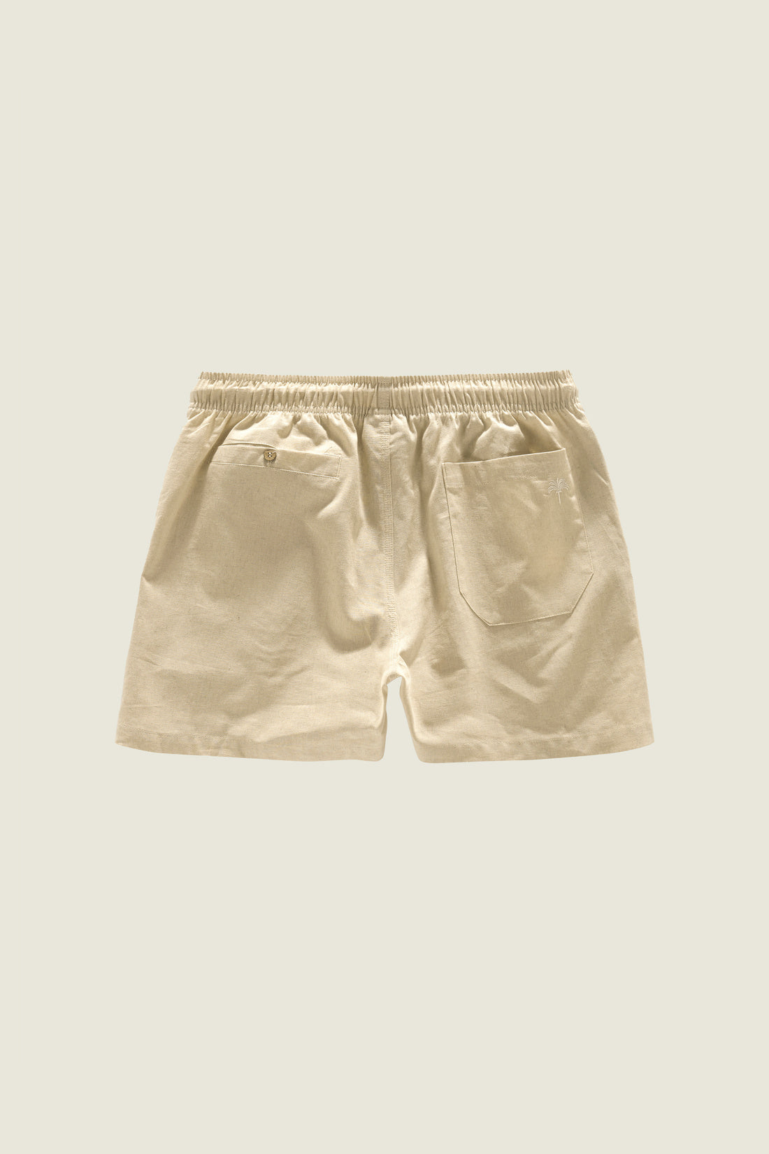 BEIGE LINEN SHORTS