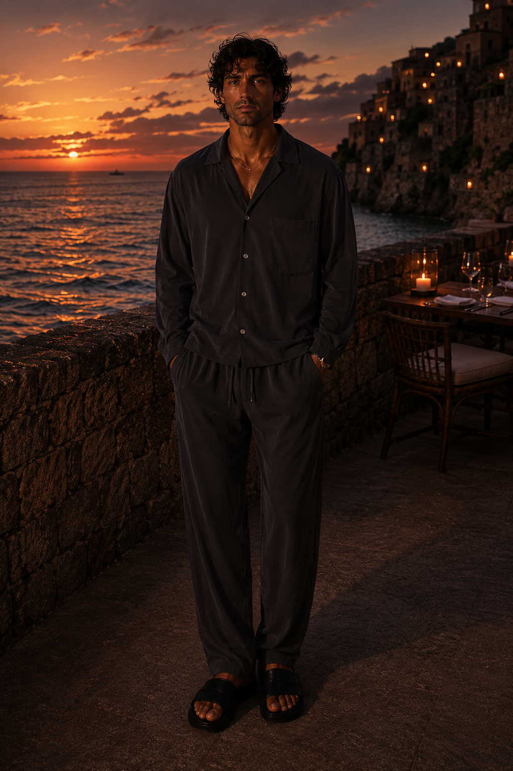 Horizon Light Tencel Pant - Mineral Black