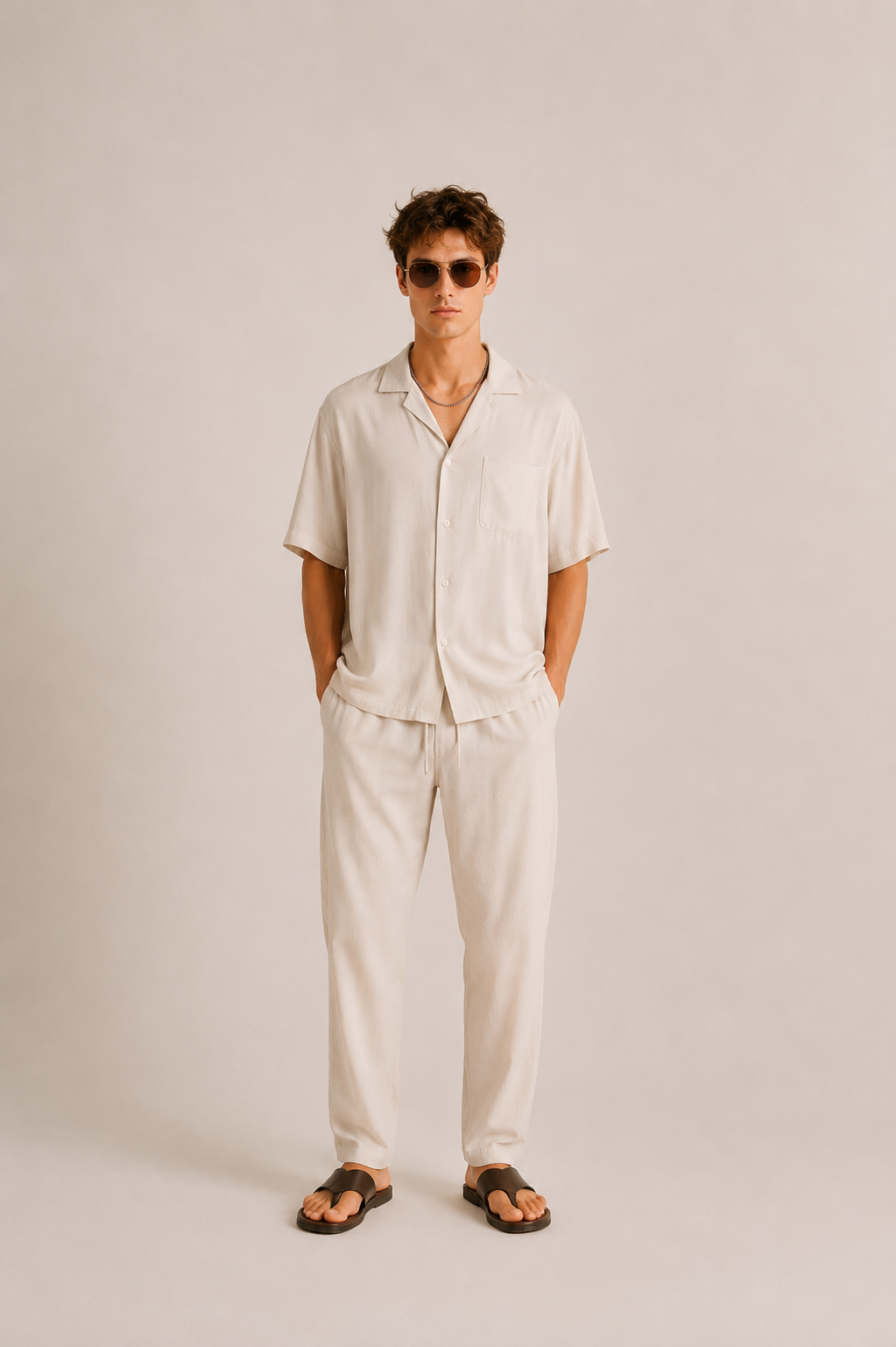 Horizon Light Tencel Pant - Sea Pearl