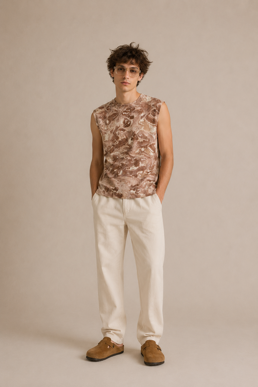 Essential Tank- Tortoise Marble