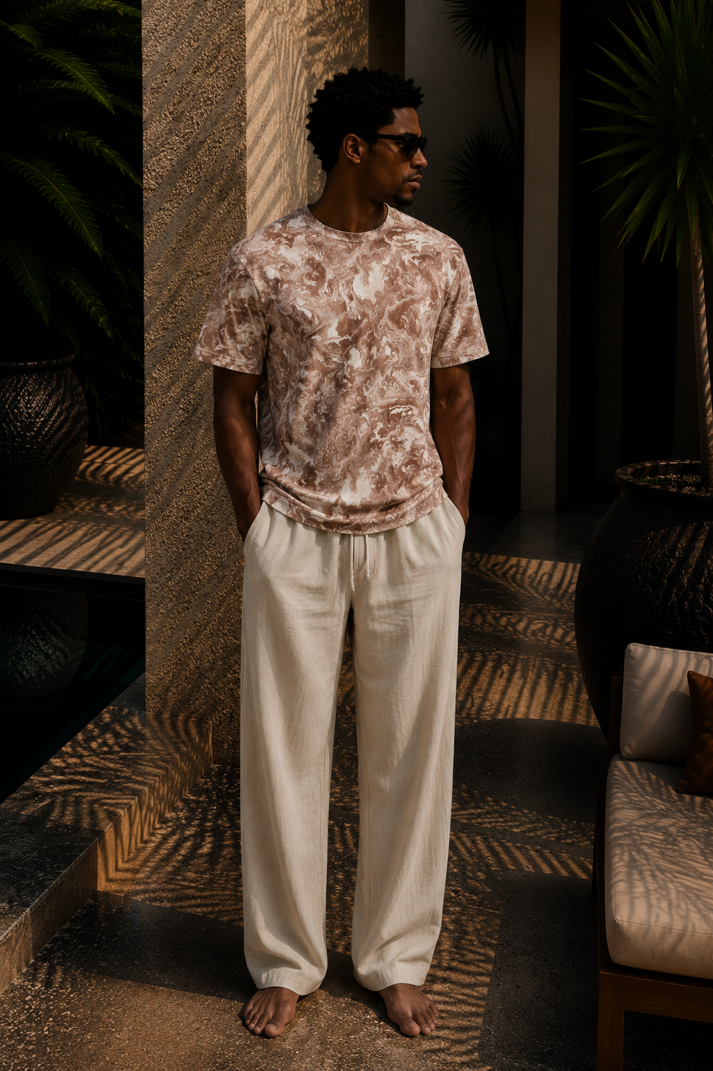 Essential Tee - Tortoise Marble
