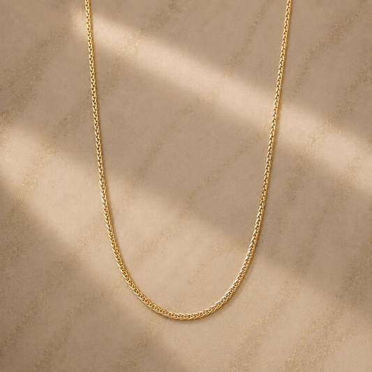 18" Foxtail Necklace - Yellow Gold