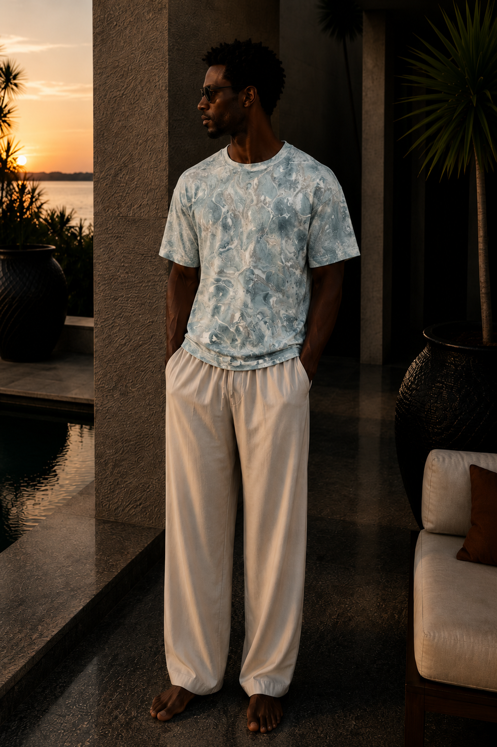 Essential Tee - Mangrove Marble