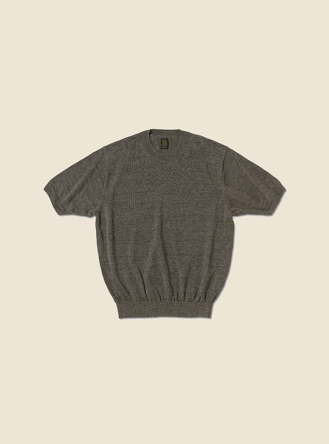Crew Neck Short Sleeve - Brown