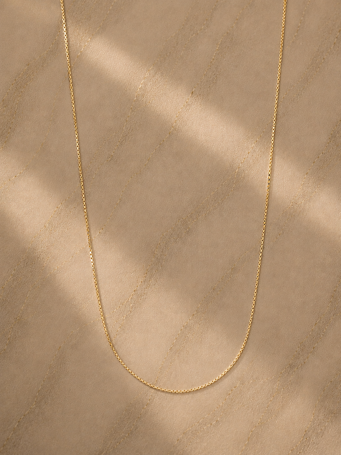 20" Box Necklace - Yellow Gold .8 MM