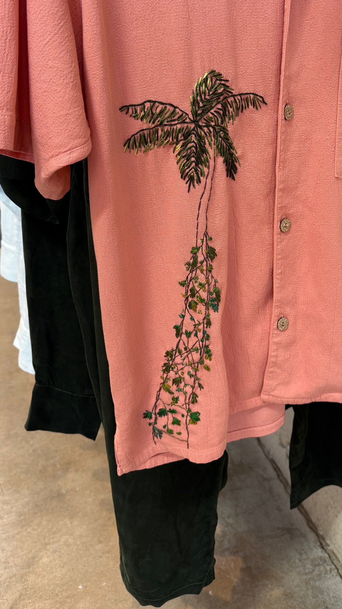 Crinkle S/S - Leafy Palm