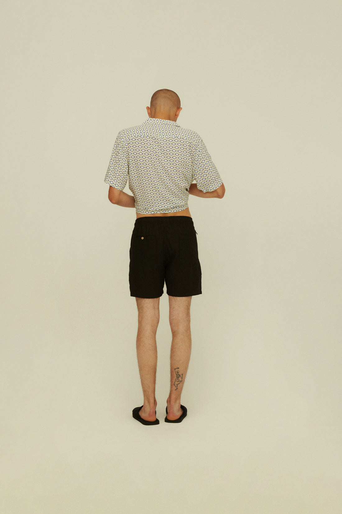 Black Linen Short