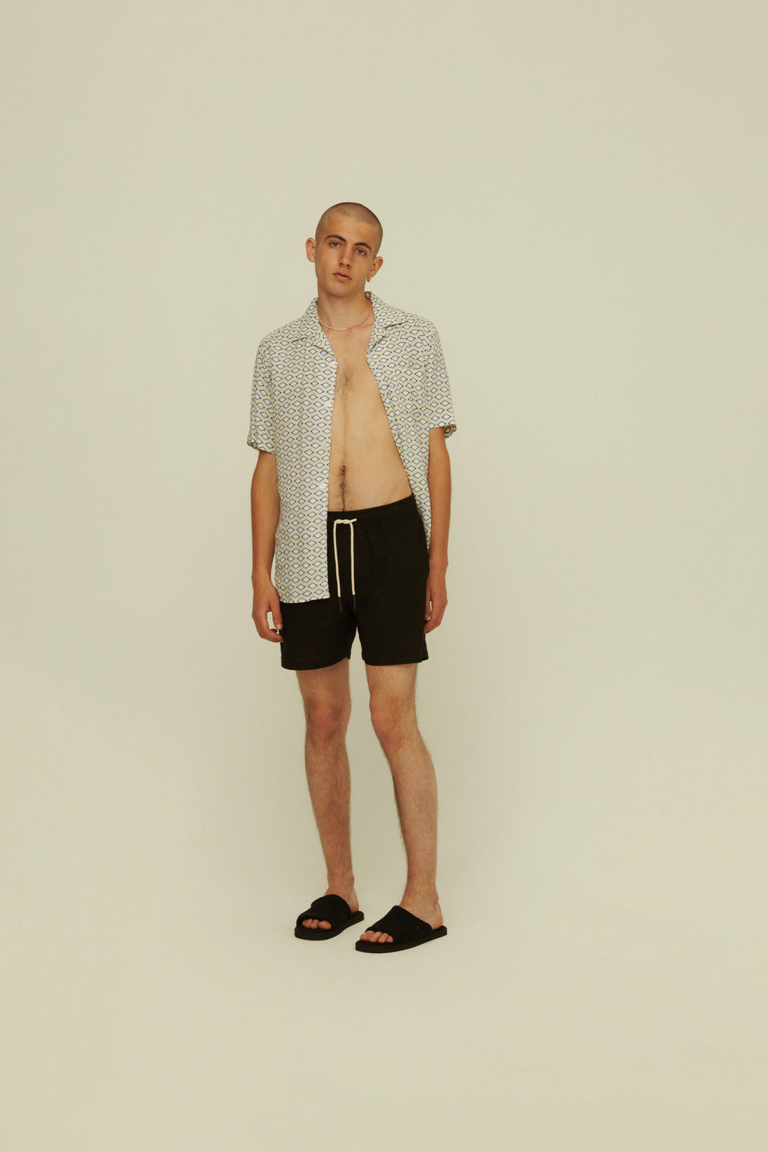 Black Linen Short