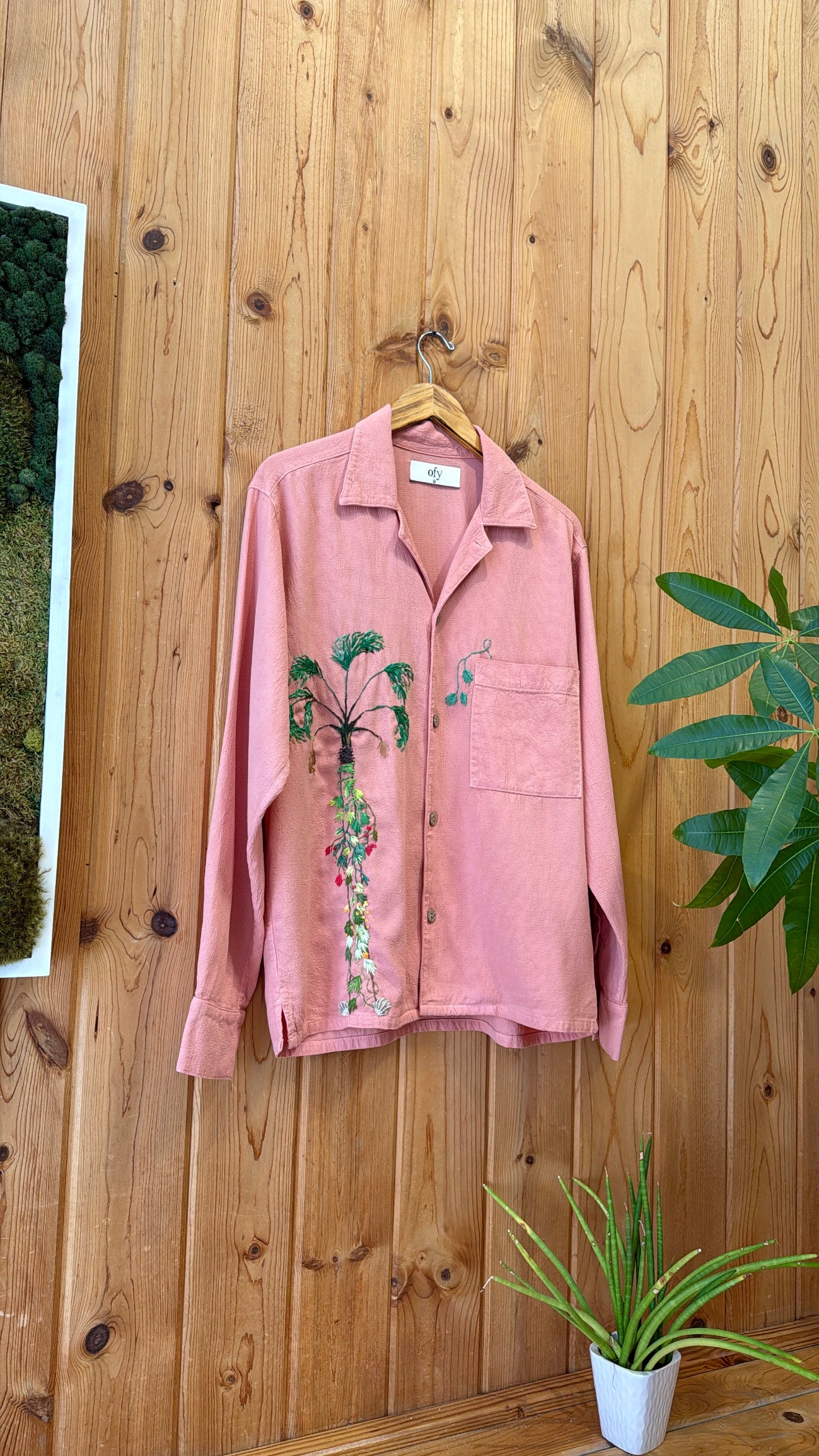 Crinkle L/S - Leafy Palm III