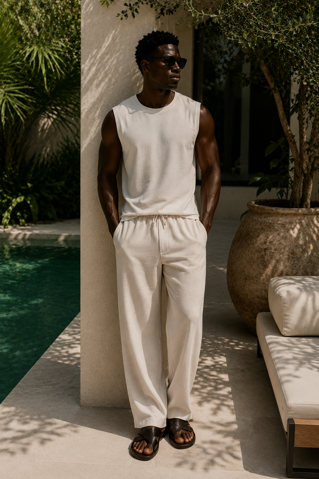 Luxe Ribbed Tank - Sea Pearl