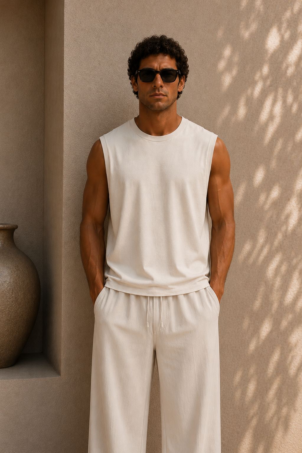 Luxe Ribbed Tank - Sea Pearl