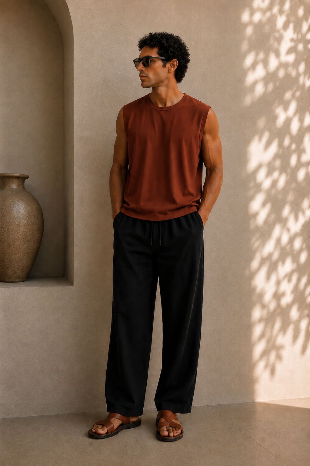 Luxe Ribbed Tank - Tortoise Shell
