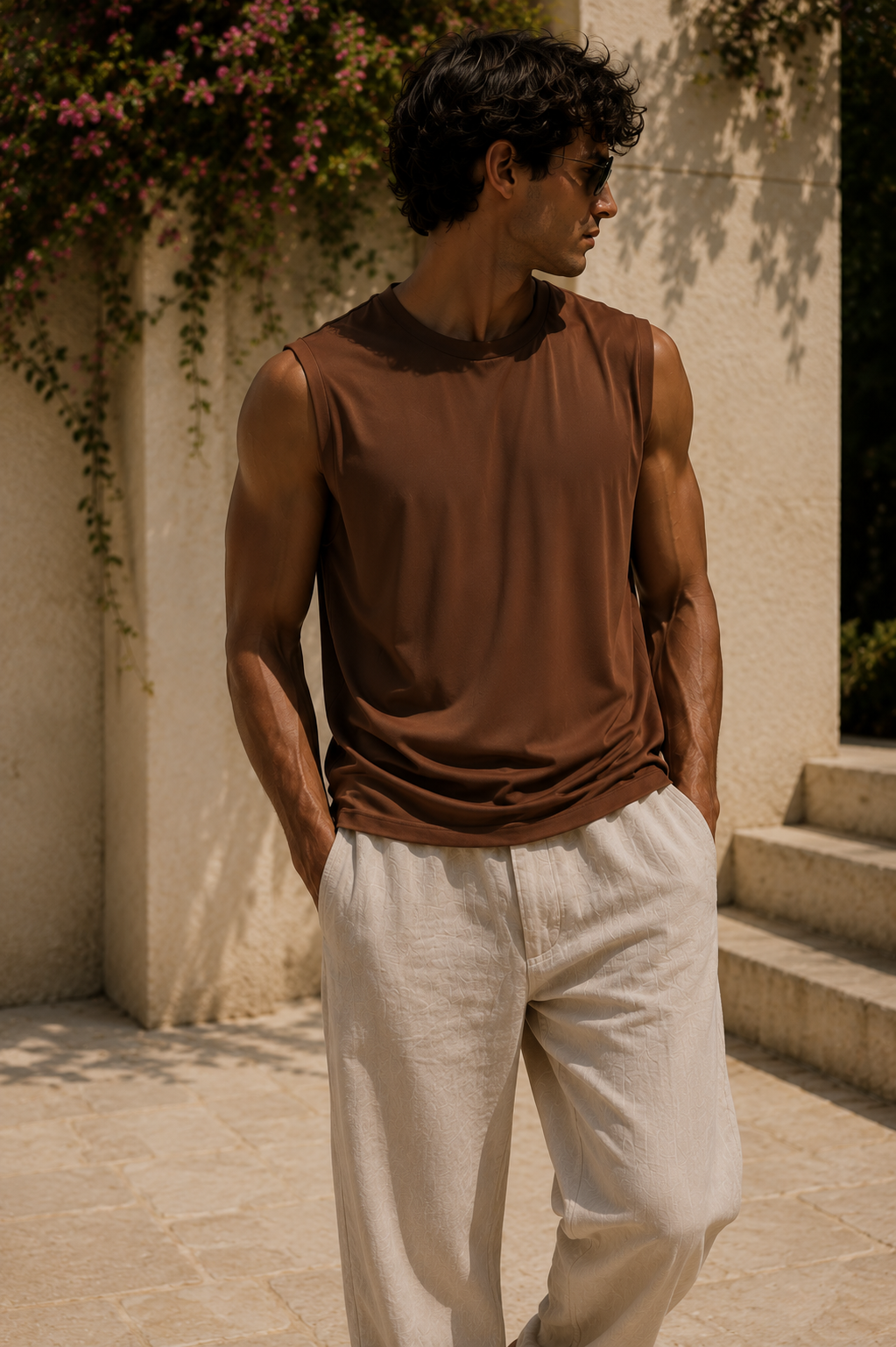Luxe Ribbed Tank - Tortoise Shell