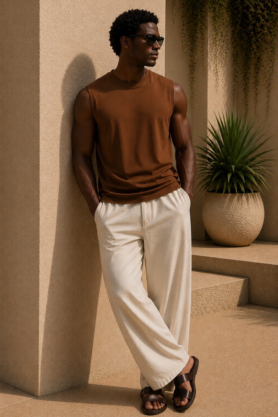Luxe Ribbed Tank - Tortoise Shell
