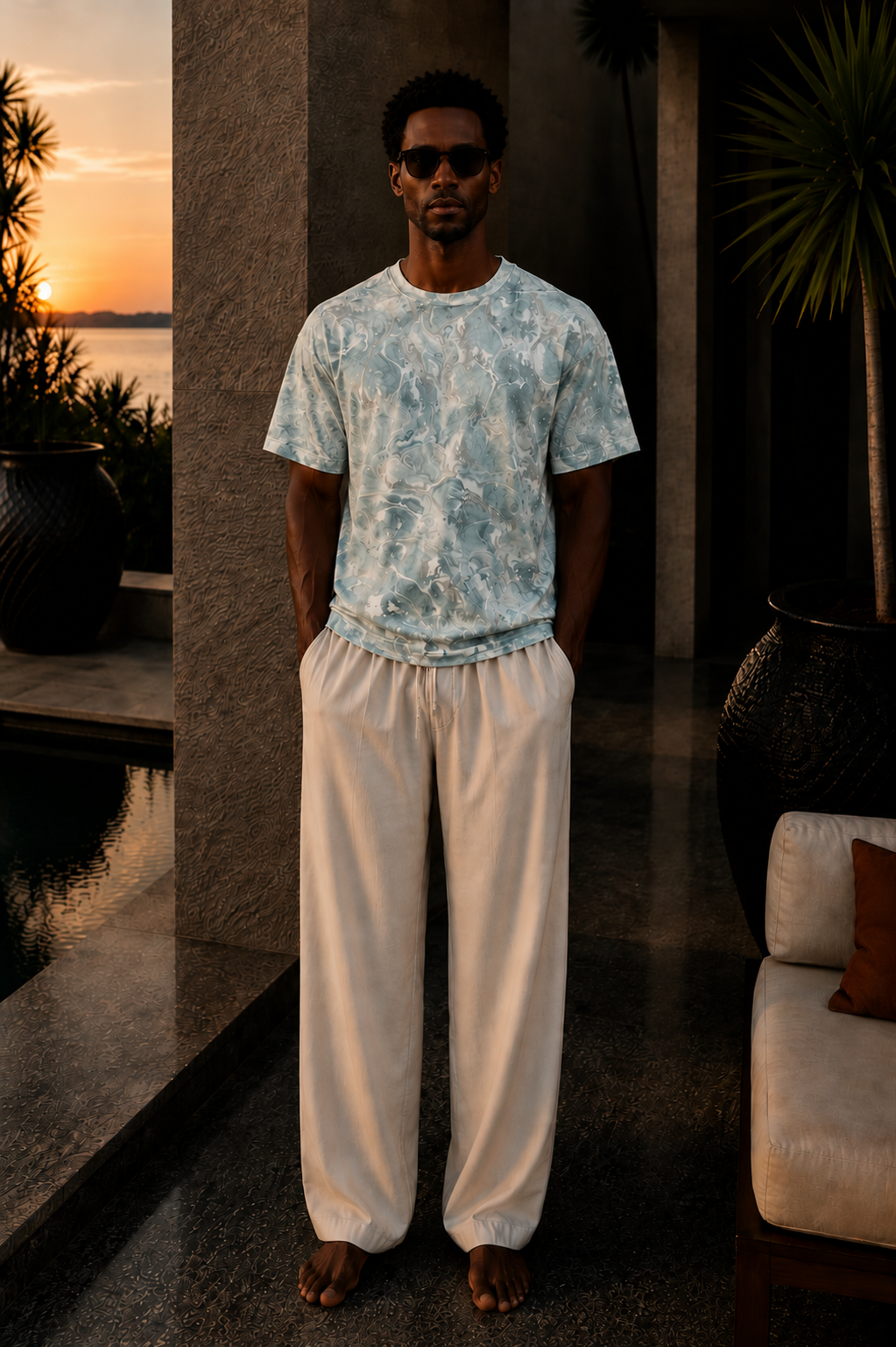 Essential Tee - Mangrove Marble