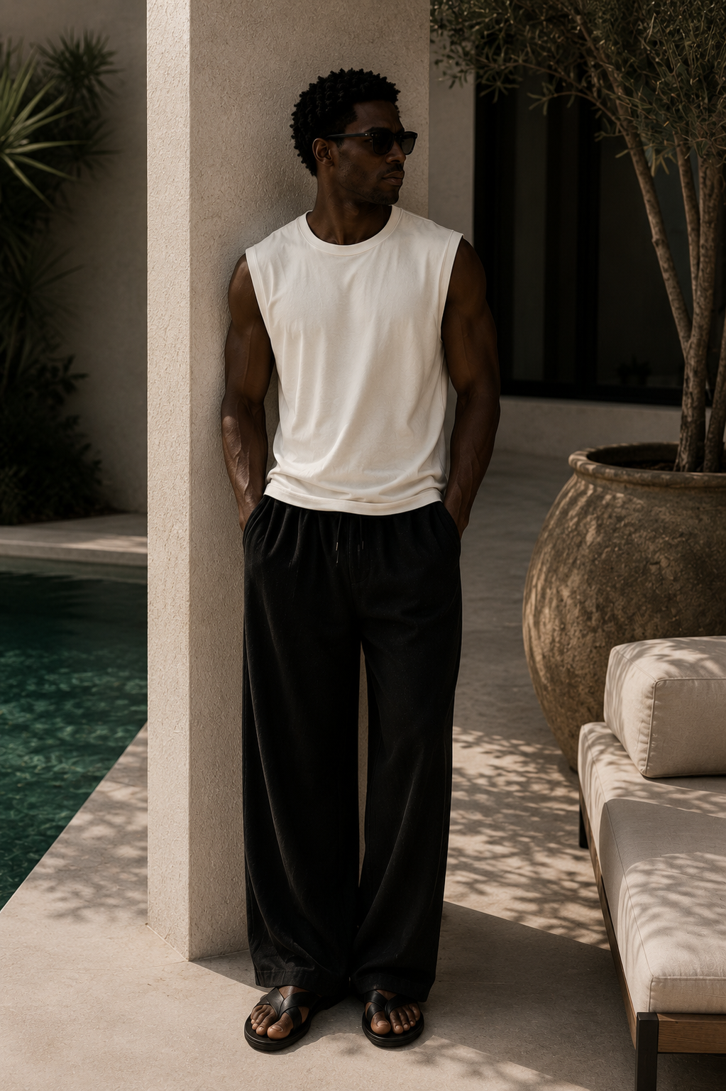 Luxe Ribbed Tank - Wispy Cloud