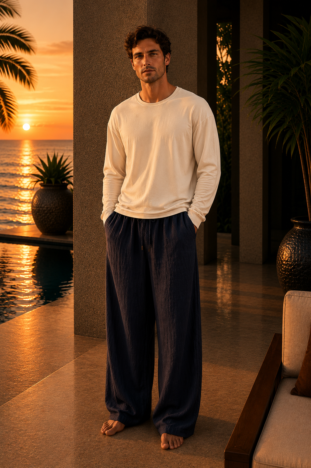 Luxe Supima L/S - Sea Pearl