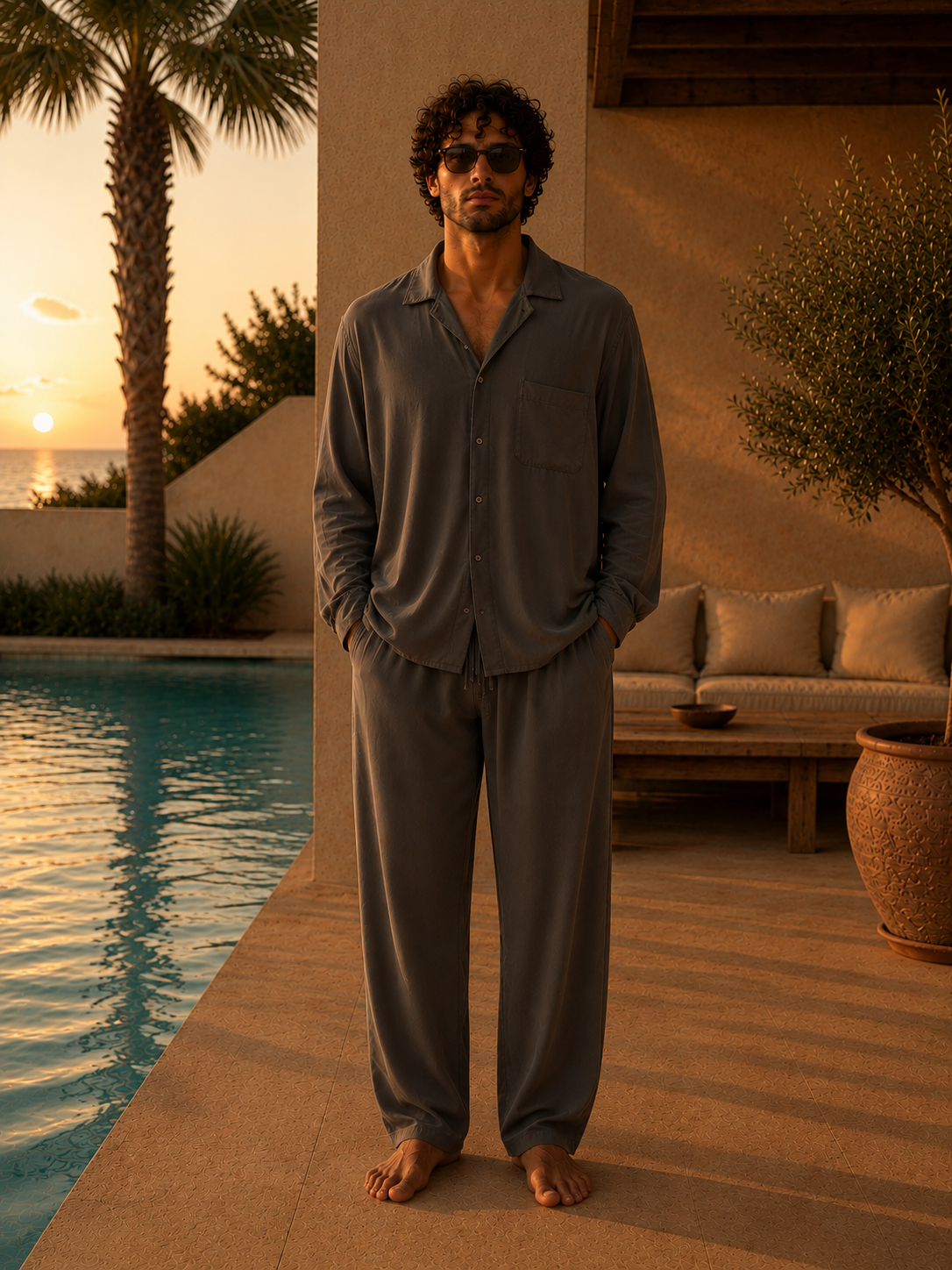 Horizon Light Tencel L/S - Velvet Palm