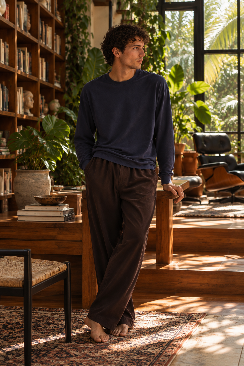 Luxe Supima L/S - Midnight Navy