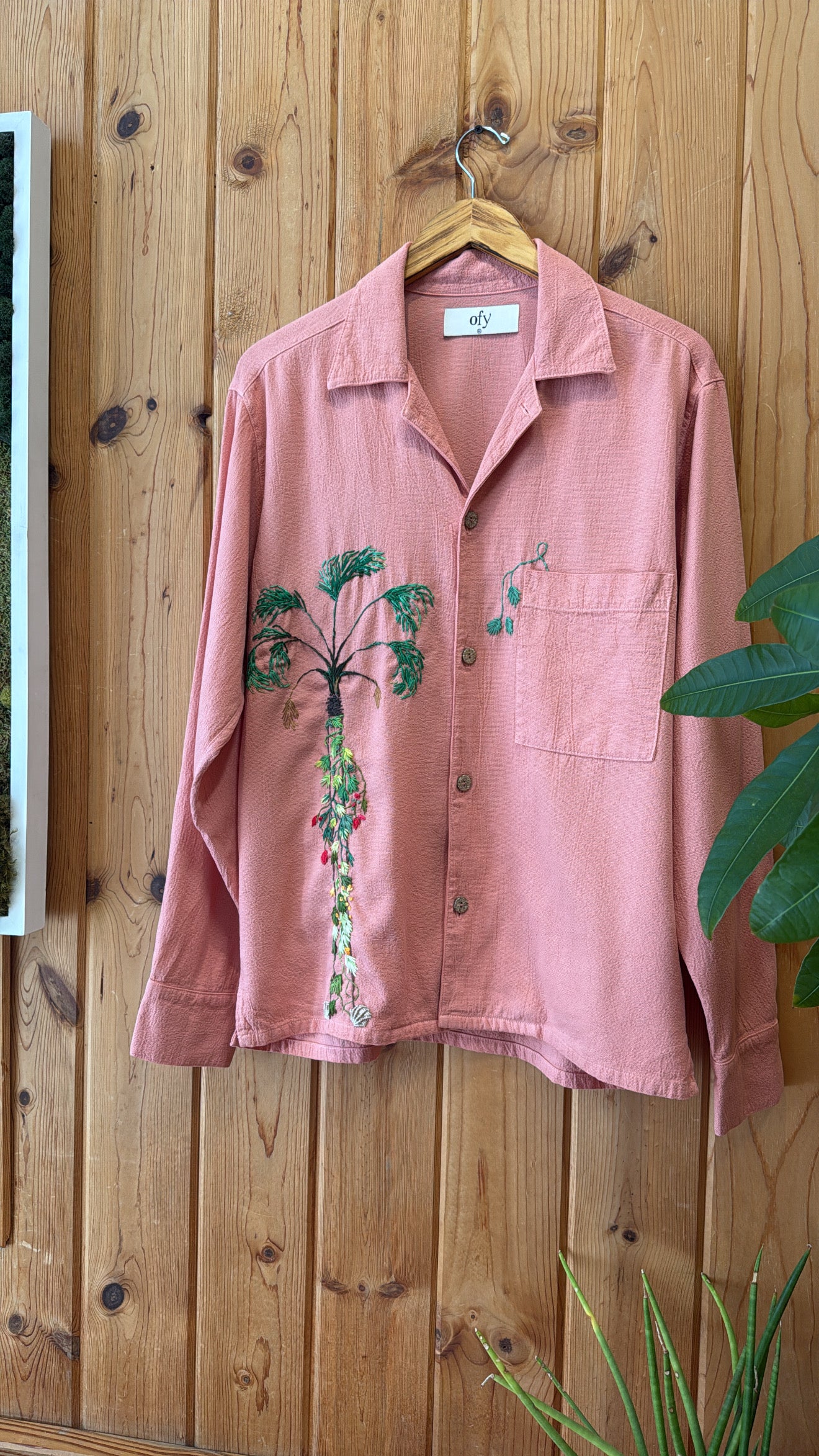 Crinkle L/S - Leafy Palm III