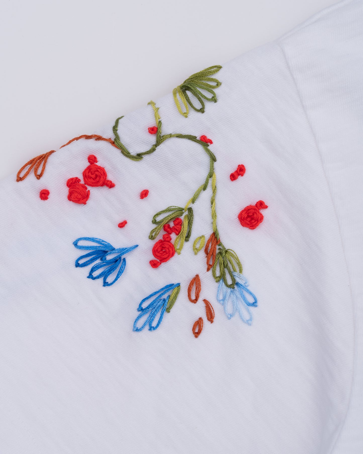 Journey Tee - White Floral Sleeve