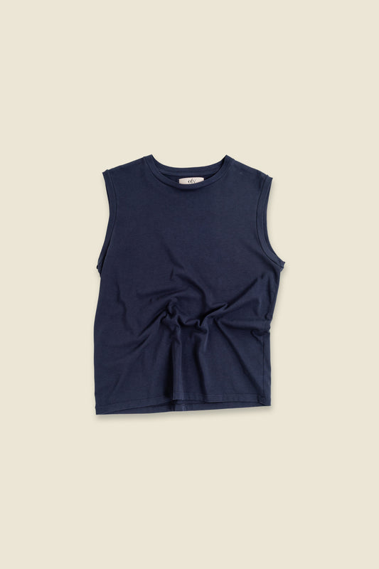 Luxe Supima Tank - Midnight Navy
