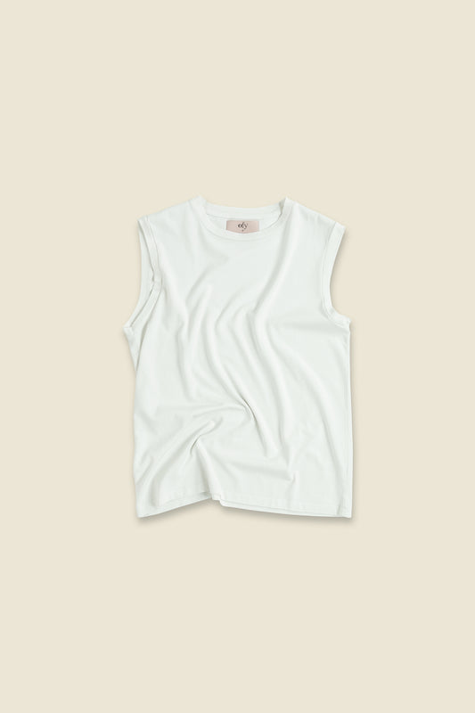 Luxe Supima Tank - Wispy Cloud