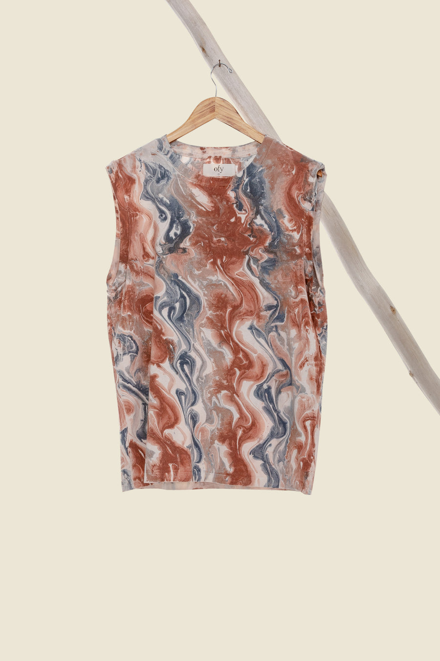 Luxe Ribbed Tank - Grove Marble