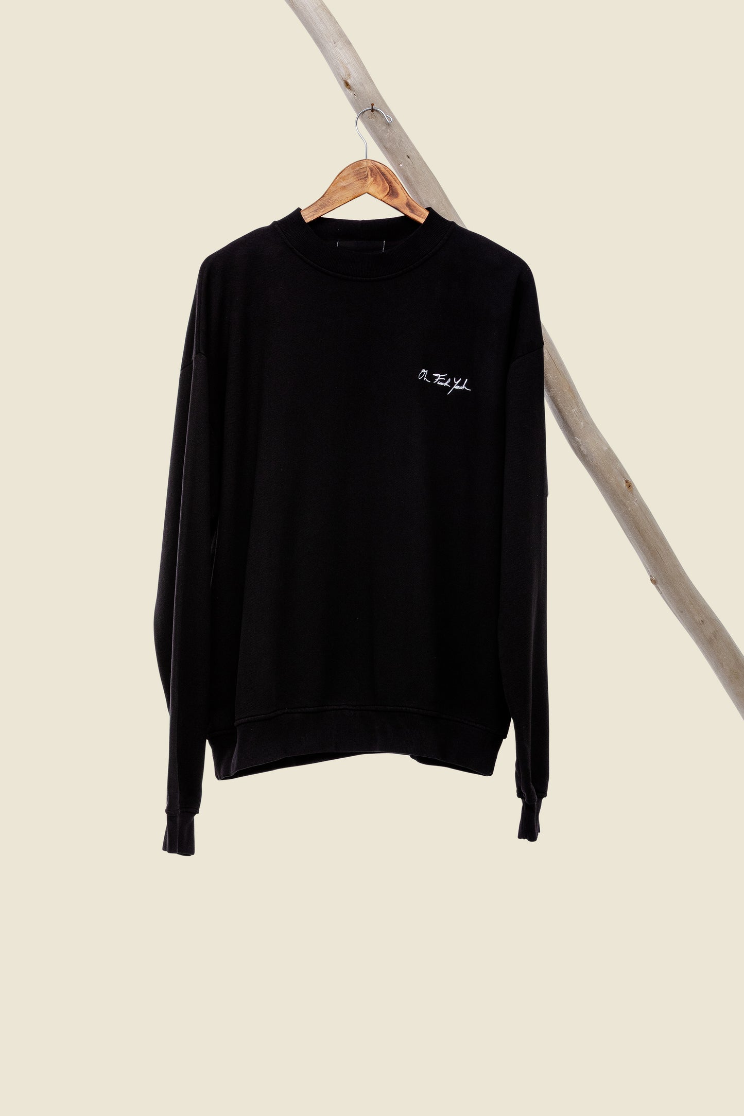 Deluxe Terry Signature Crew - Black