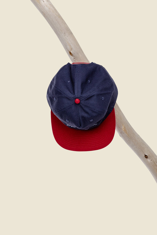 Contrast Signature Hat - Red/Navy
