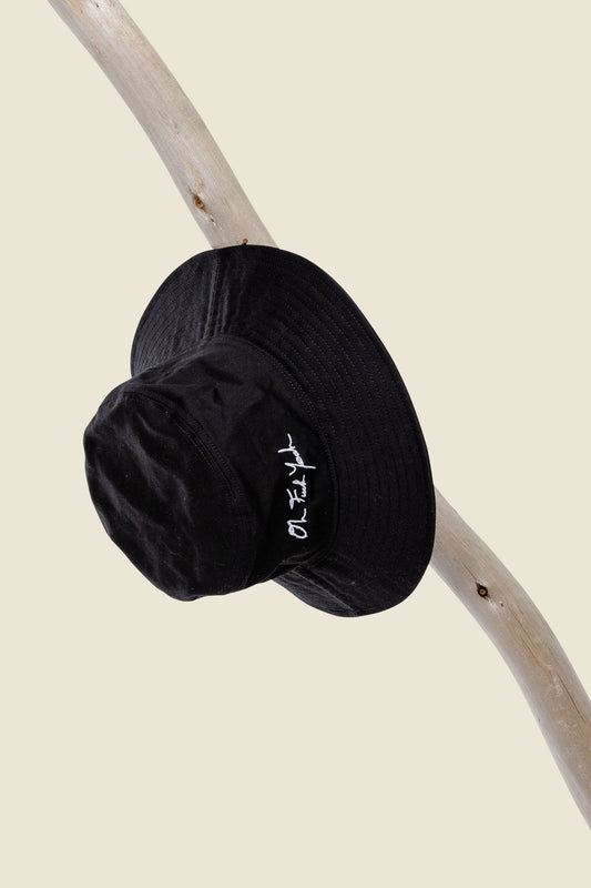 Signature Wide Brim Bucket - Black