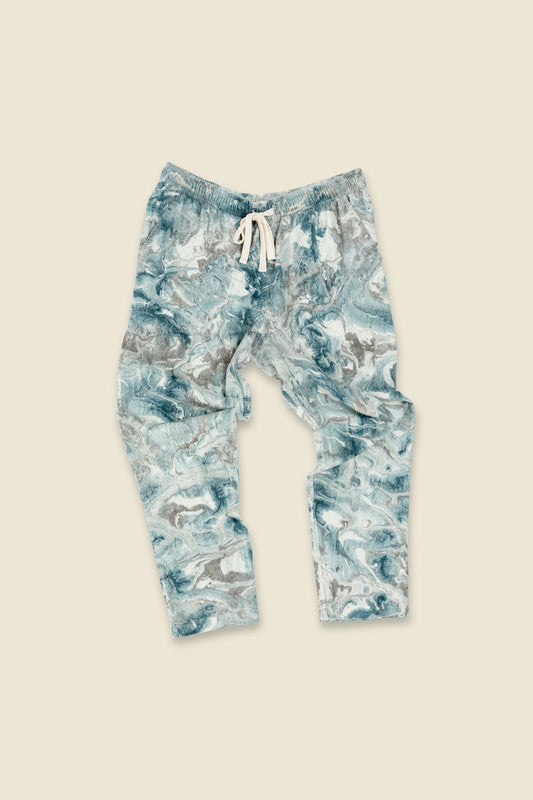Horizon Crinkle Pant - Mangrove Marble