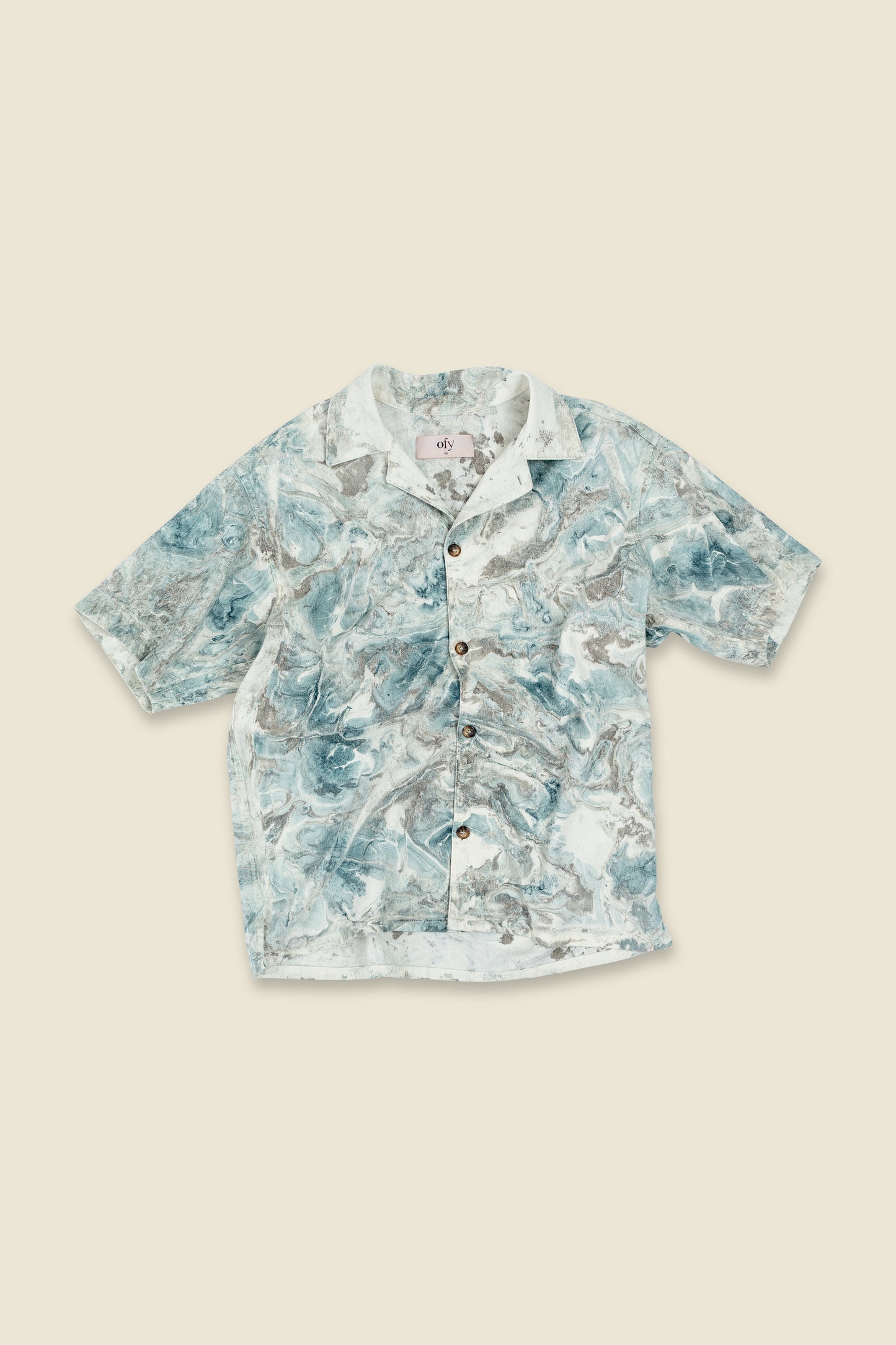 Crinkle Shirt - Mangrove Marble