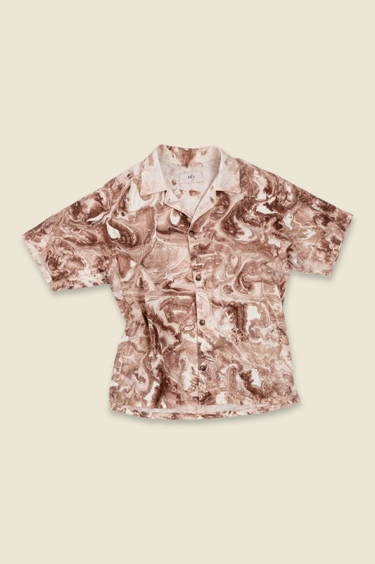 Crinkle Shirt - Tortoise Marble
