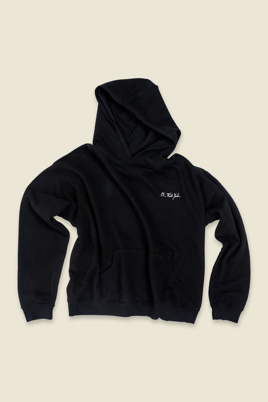 Deluxe Terry Signature Hoodie - Black