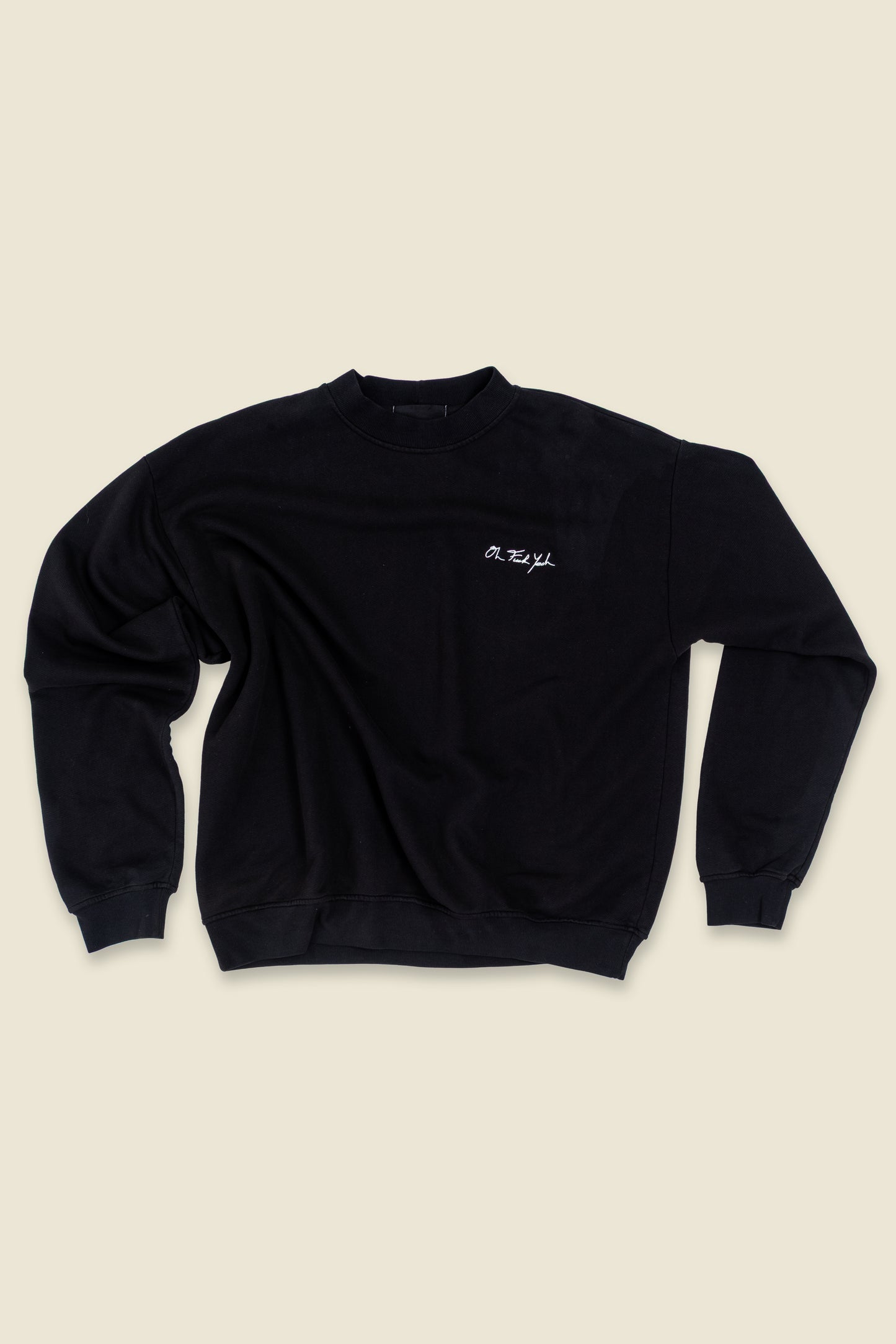 Deluxe Terry Signature Crew - Black