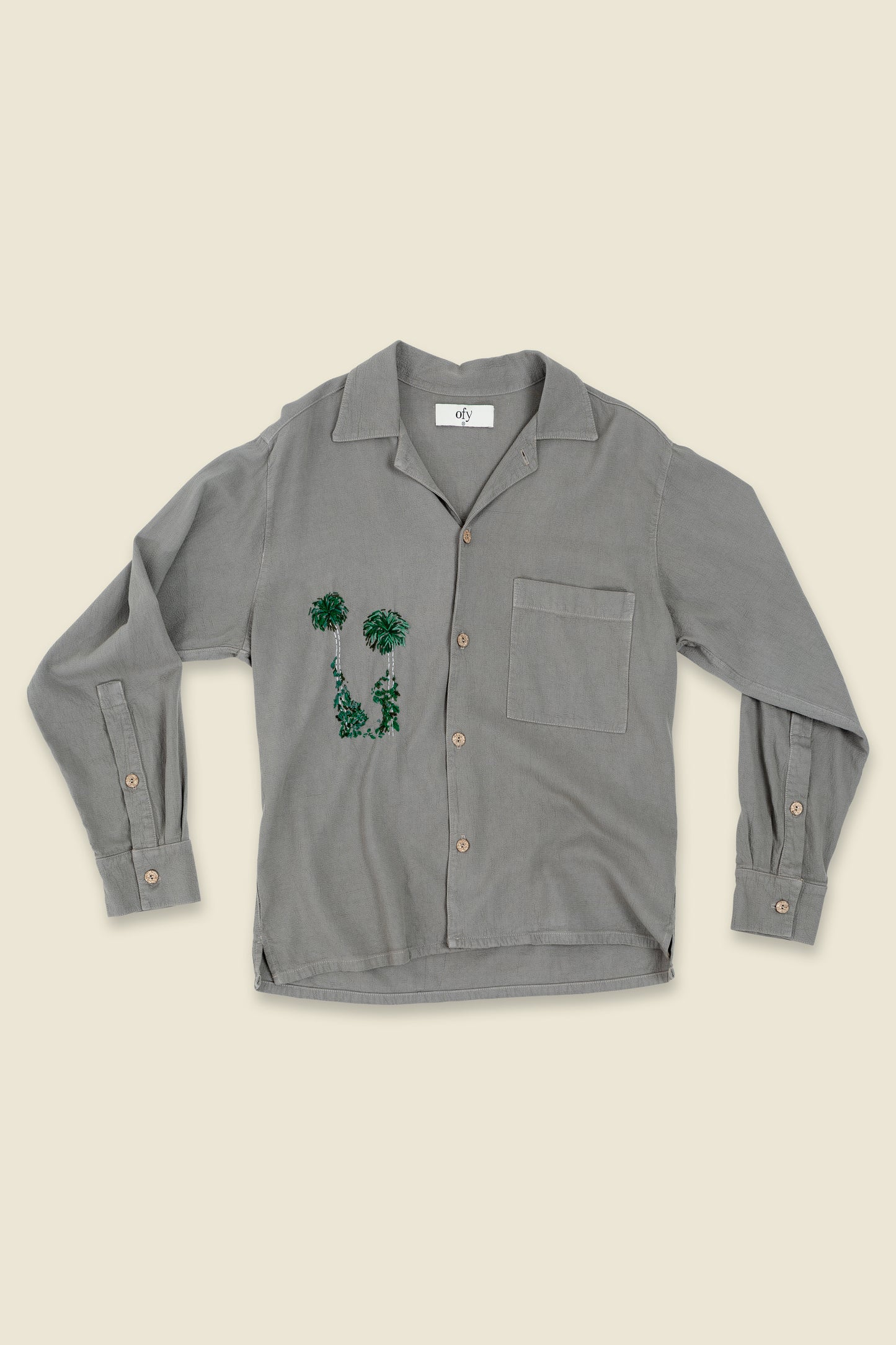 Crinkle L/S - Leafy Palm