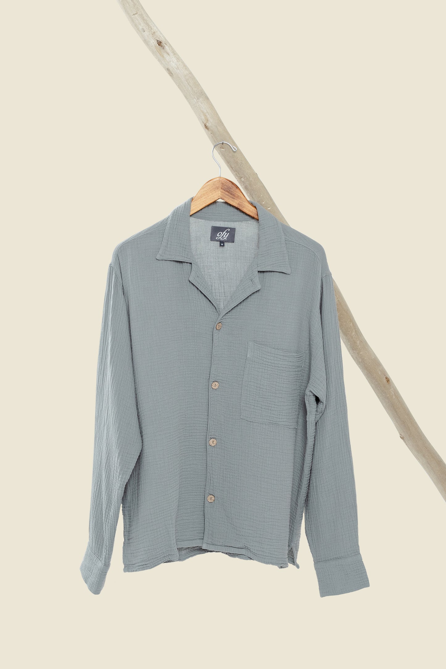 Horizon Organic Gauze L/S - Vintage Chambray