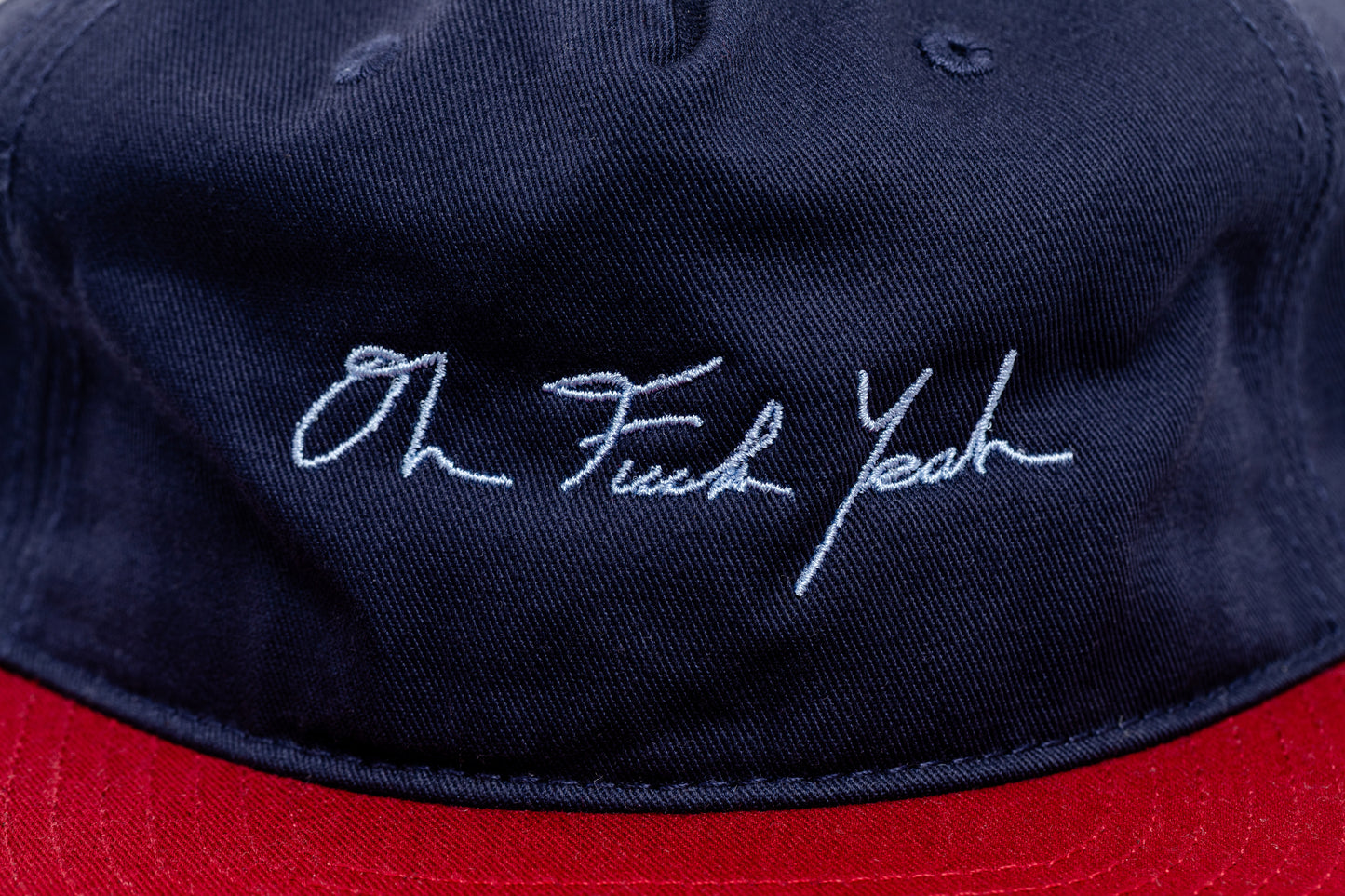 Contrast Signature Hat - Red/Navy