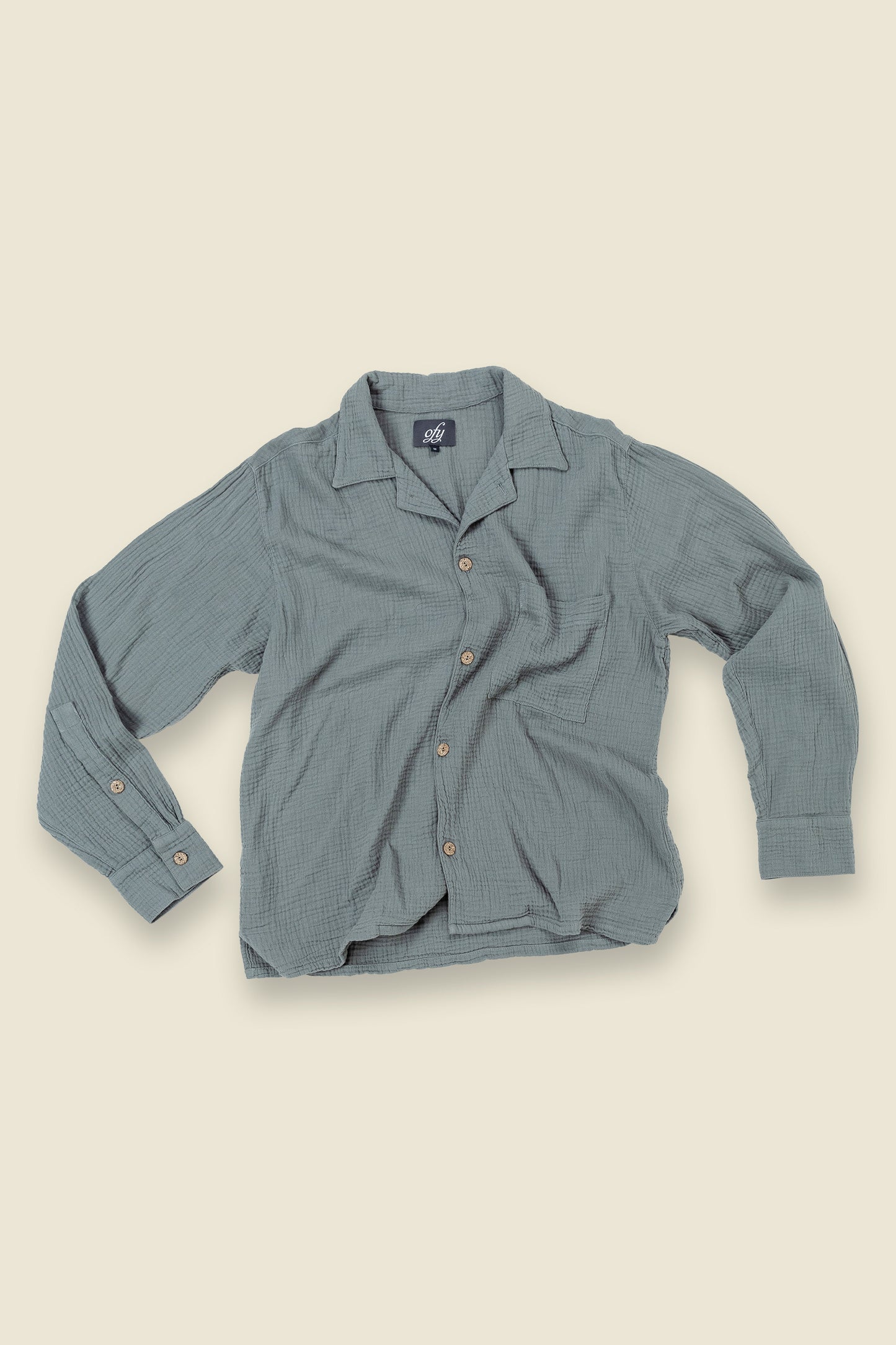 Horizon Organic Gauze L/S - Vintage Chambray