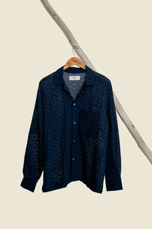 Blooming Lace L/S - Midnight Sky