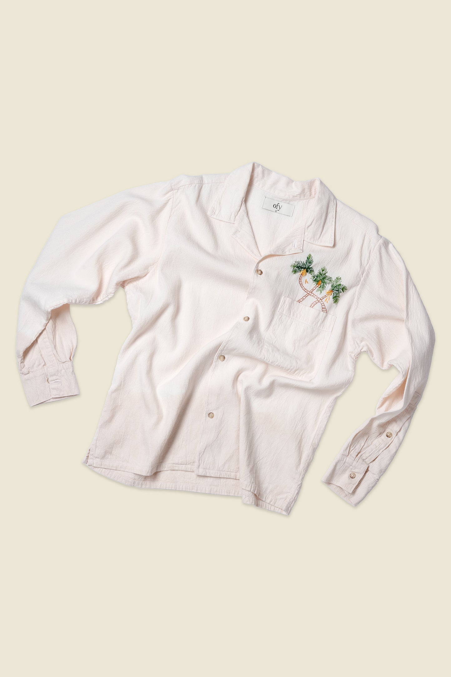 Crinkle L/S - Wondrous Palm Pocket