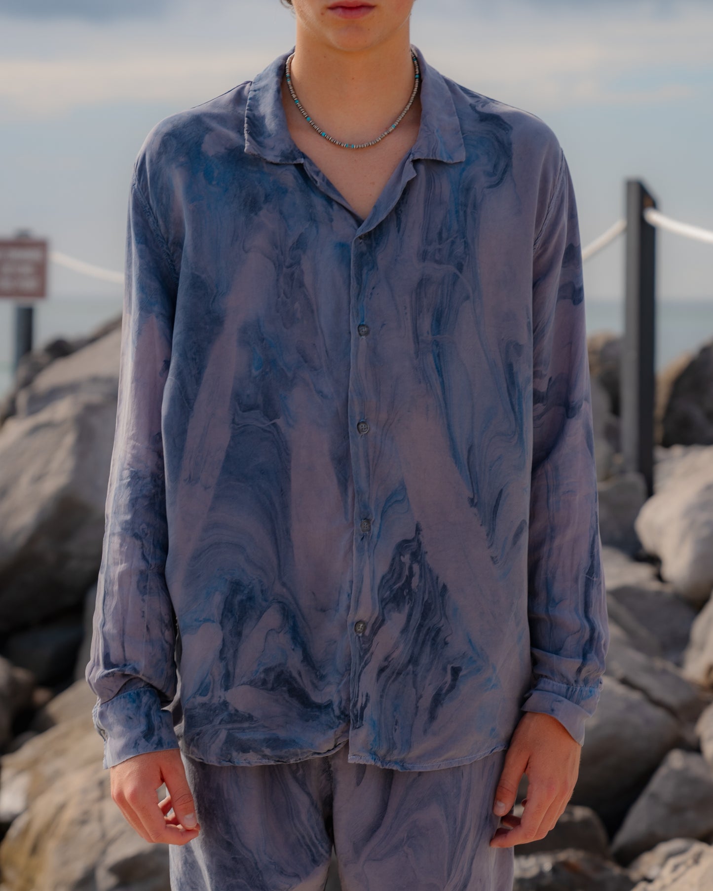 Iggy L/S Shirt - Oceanic Marble