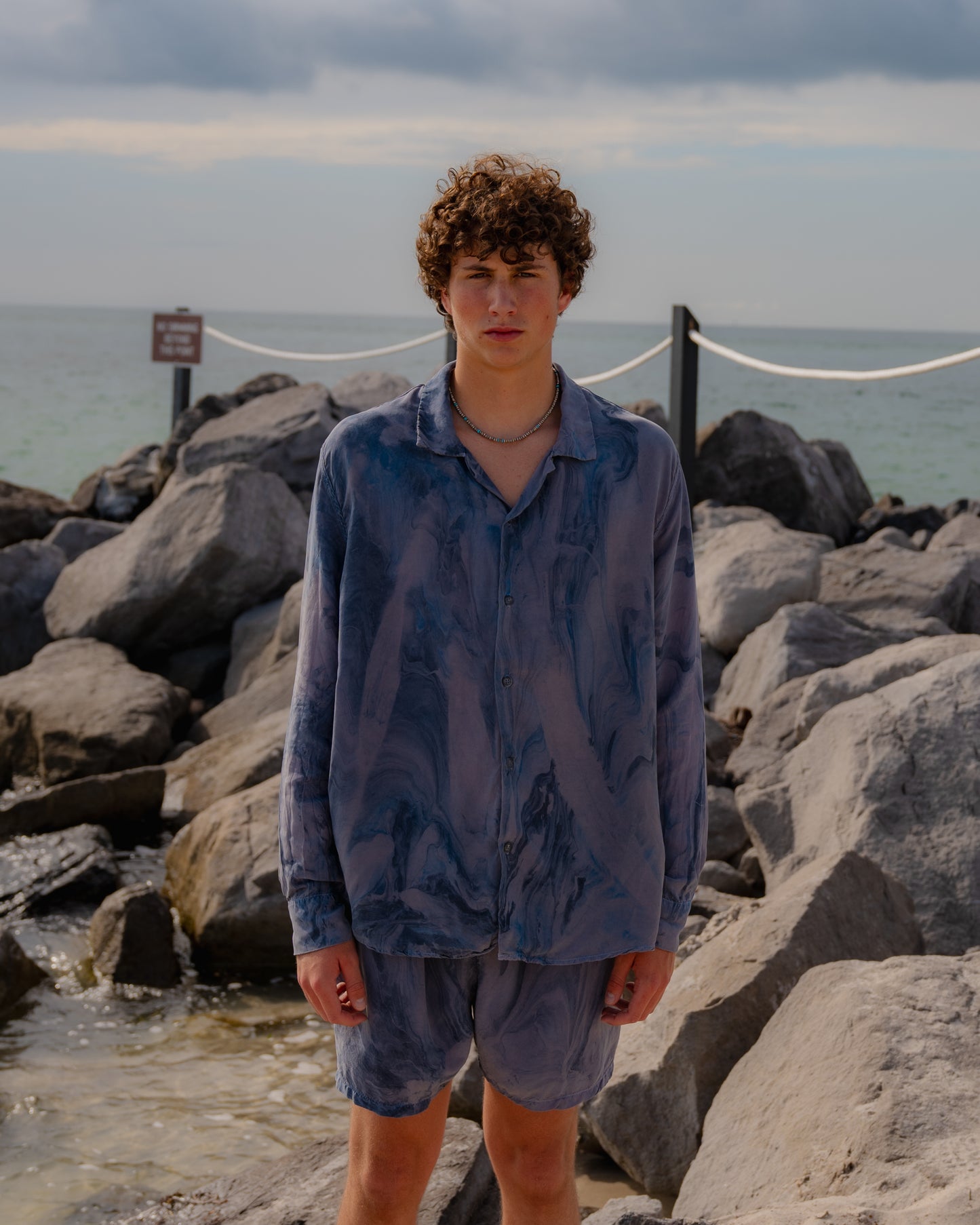 Iggy L/S Shirt - Oceanic Marble