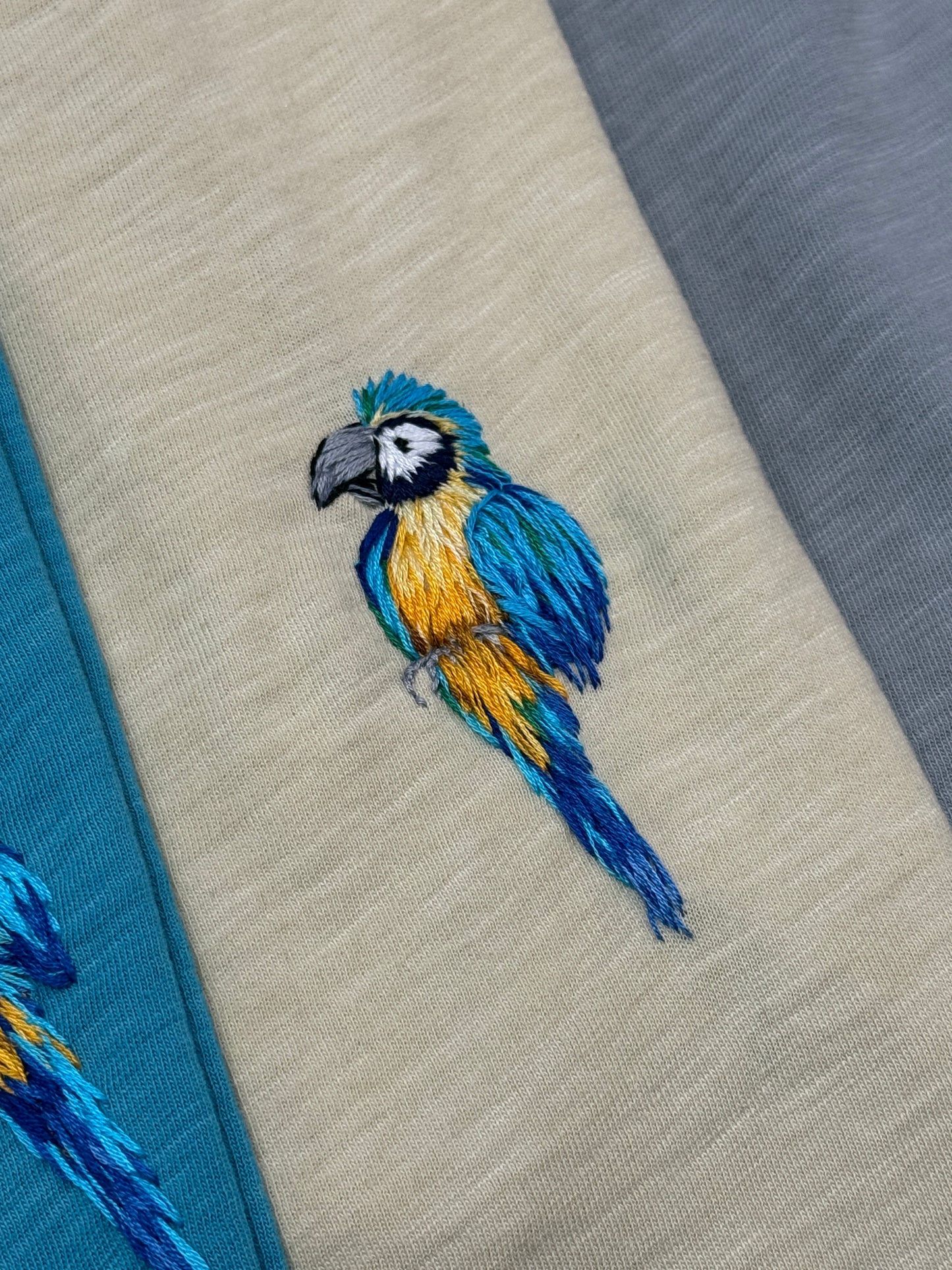 Journey Tee - Blue + Yellow Macaw II